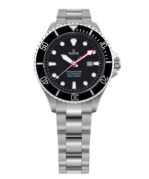 Ratio FreeDiver Sapphire Rostfritt Stål Svart Urtavla Automatisk RTFL831 200M Damklocka