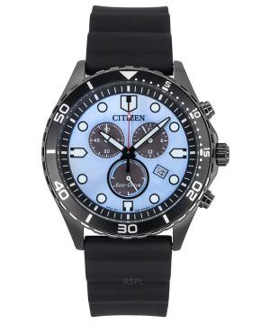 Citizen Eco-Drive Chronograph polyuretanrem Blue Dial AT2567-18L 100M herrklocka