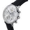 Bauhaus Classic Chronograph Läderrem i rostfritt stål White Dial Solar 20861 Herrklocka