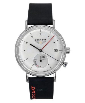 Bauhaus Classic Black Leather Armband White Dial Solar 21121 Herrklocka