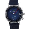 Bauhaus Classic Blue Läderrem Dark Blue Dial Solar 21123 Herrklocka