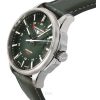 Bauhaus Aviation GMT Grönt läderband Mörkgrön Urtavla Automatisk 28684 100M herrklocka