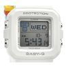 Casio Baby-G Plus digital vit hartsrem Quartz BGD-10L-7 100M damklocka med extra bandöglor