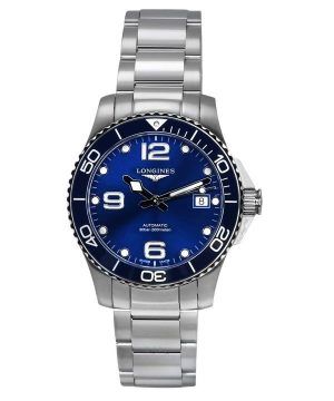 Longines HydroConquest rostfritt stål Sunray Blue Dial Automatic Diver&#39,s L3.780.4.96.6 300M herrklocka