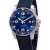 Longines Hydroconquest gummiband Sunray Blue Dial Automatic Diver&#39,s L3.781.4.96.9 300M herrklocka