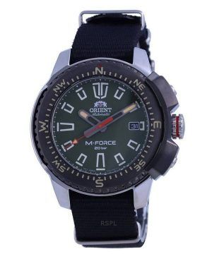 Orient M-Force Green Dial rostfritt stÃ¥l Automatisk dykares RA-AC0N03E10B 200M herrklocka