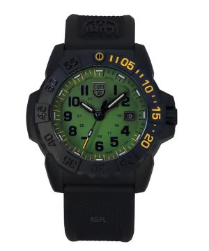 Luminox Navy SEAL Foundation gummiband Grön urtavla Quartz Diver&#39,s XS.3517.NSF.SET 200M herrklocka med extra rem