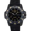 Luminox Master Carbon SEAL Limited Edition gummirem Black Dial Automatic Diver',s XS.3865.GOLD 200M herrklocka