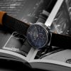 AVI-8 Hawker Typhoon Baldwin Automatisk läderrem Cool Black Dial AV-4119-01 Herrklocka