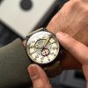 AVI-8 Hawker Typhoon Baldwin Automatisk läderrem Dark Khaki Dial AV-4119-04 Herrklocka