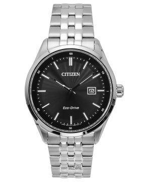 Citizen Eco-Drive rostfritt stål svart urtavla BM7560-59E 100M herrklocka