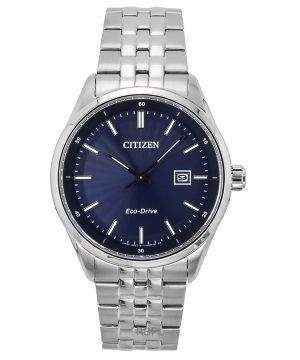 Citizen Eco-Drive rostfritt stål blå urtavla BM7560-59L 100M herrklocka