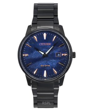 Citizen Pair Eco-Drive rostfritt stål blå urtavla BM7595-89L herrklocka