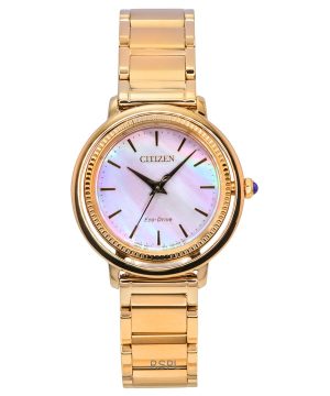 Citizen L Eco-Drive Rose Gold Tone Rostfritt Stål Pärlemorurtavla EM1103-86Y Damklocka