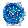 Festina Ceramic Chronograph Rostfritt stål Blå Urtavla Quartz F20693-4 100M Damklocka