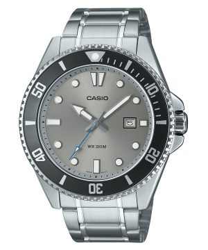 Casio Standard Analog Rostfritt Stål Grå Urtavla Quartz MDV-107D-8AV 200M Herrklocka